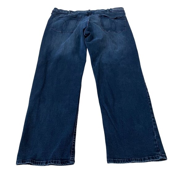 Calvin Klein Jeans Men's Size 40x32 Dark Blue Straight Fit Stretch Denim - Picture 6 of 6